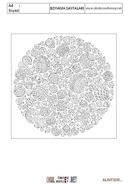 Mandala boyama sayfaları